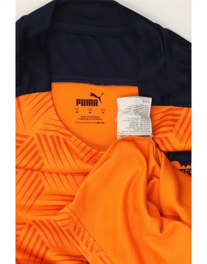 Puma Mens Valencia T-Shirt Top Medium Orange Colourblock Polyester