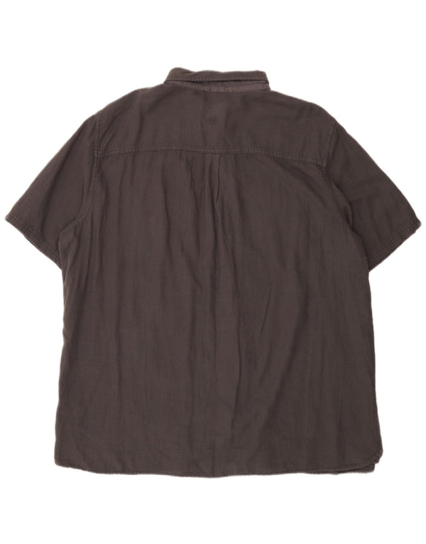 Fat Face Mens Short Sleeve Regular Fit Shirt 3XL Grey Cotton