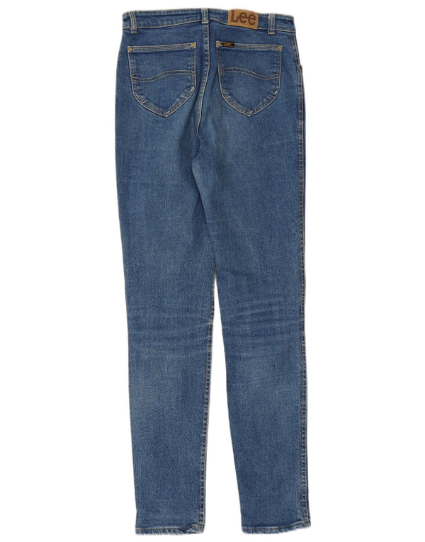 LEE Womens High Waist Skinny Jeans W32 L31 Blue Cotton