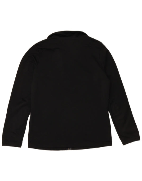 NIKE Girls Tracksuit Top Jacket 12-13 Years Large Black Polyester