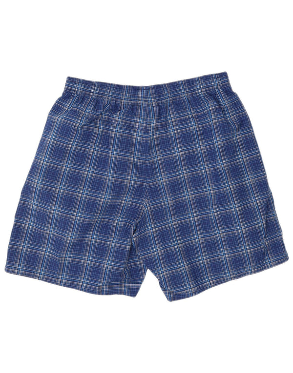 ADIDAS Mens Sport Shorts Medium  Blue Check Polyester