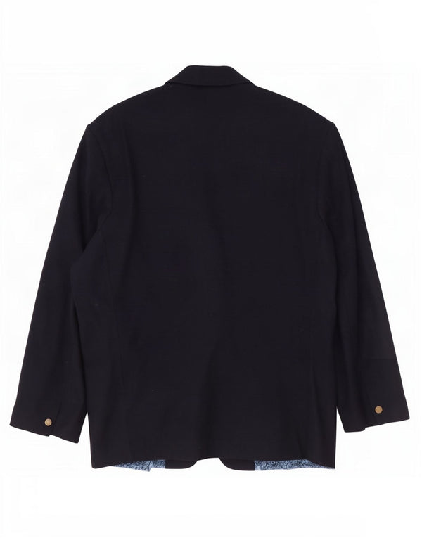 Pollini Mens 2 Button Blazer Jacket UK 38 Medium Navy Blue Wool