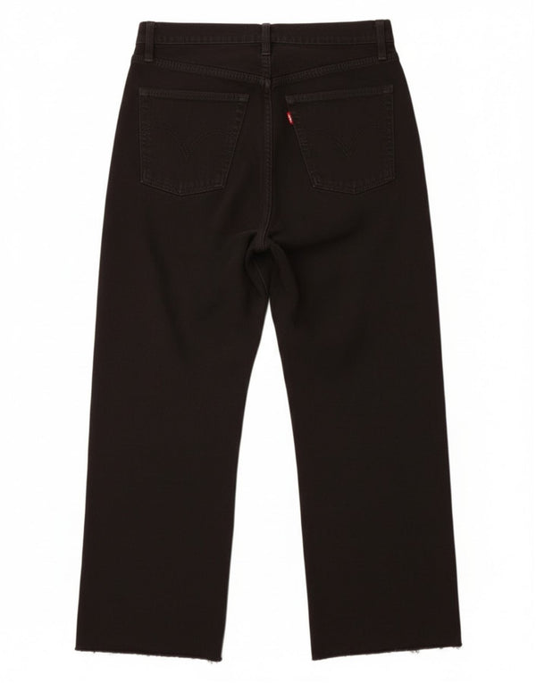 Levi's Womens Ribcage Cropped Jeans W28 L24 Black