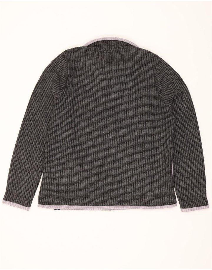 Weird Fish Womens Fleece Jacket UK 16 Large Grey Polyester