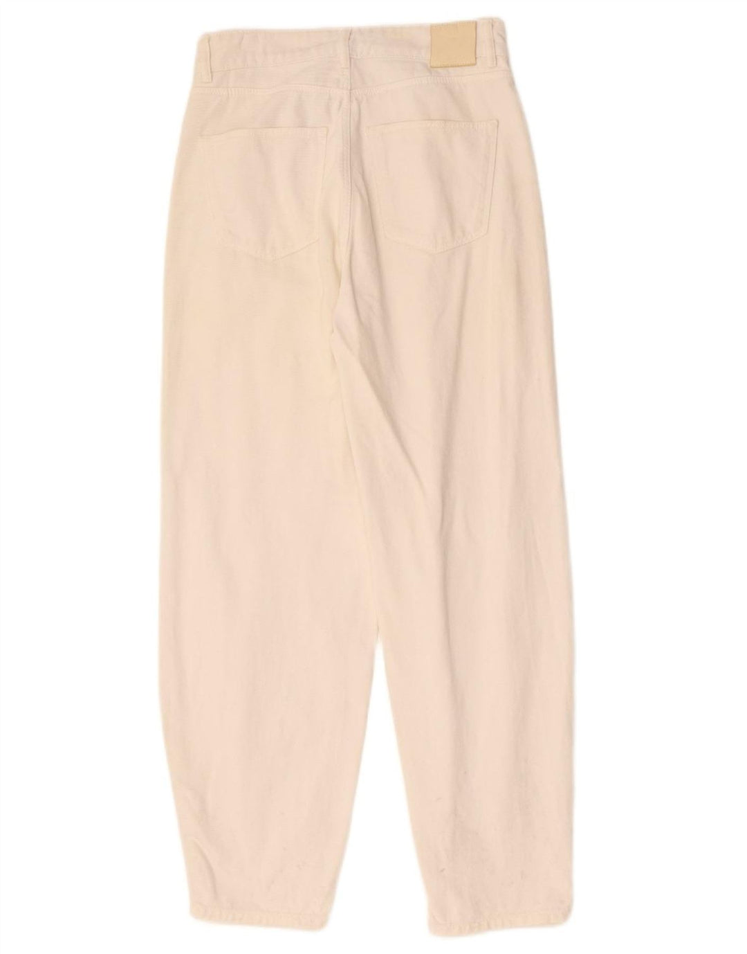 MASSIMO DUTTI Womens High Waist Tapered Jeans EU 36 XS W26 L28 White