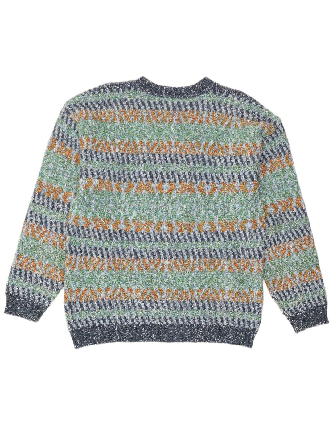 North Pole Mens Crew Neck Jumper Sweater Large Multicoloured Geometric