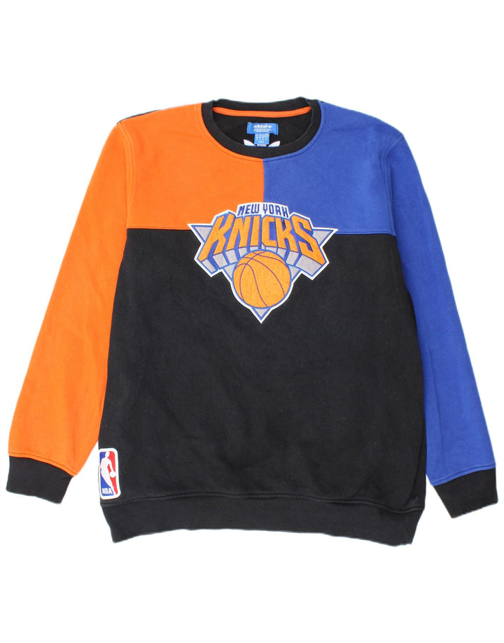 ADIDAS Mens New York Knicks Sweatshirt Jumper XL Multicoloured Colourblock