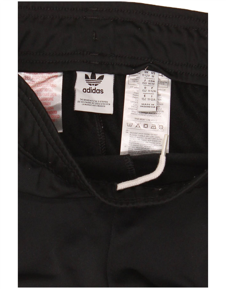 Adidas Boys Tracksuit Trousers Joggers 11-12 Years  Black Polyester