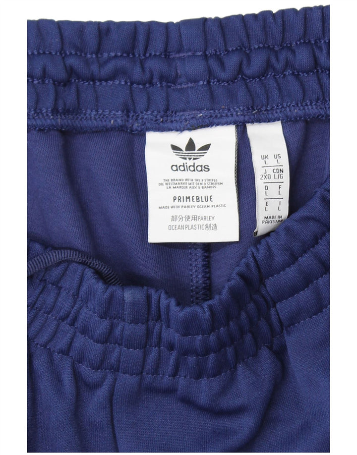 ADIDAS Mens Tracksuit Trousers Joggers Large  Navy Blue Polyester