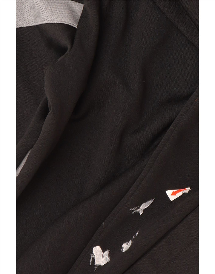 NIKE Boys Dri Fit Graphic Hoodie Jumper 12-13 Years Large Black Polyester