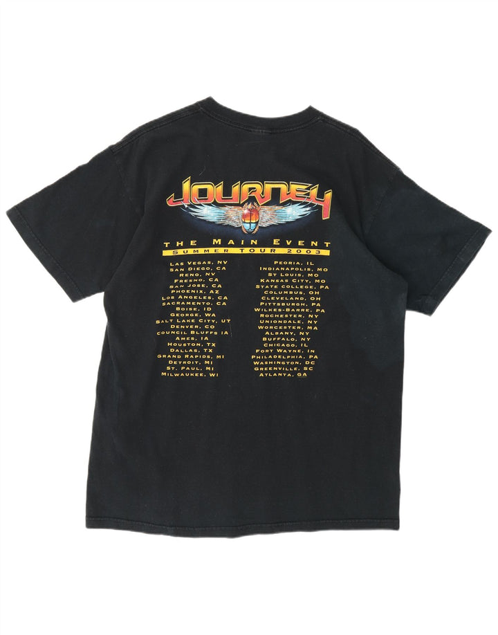 Journey Band Mens 2003 The Main Event Summer Tour T-Shirt Top Medium Black
