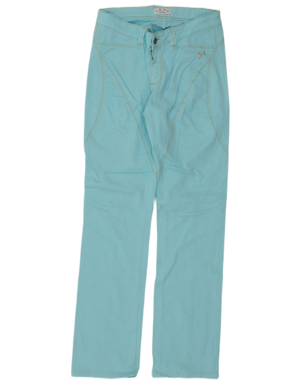 9.2 by Carlo Chionna Womens Straight Casual Trousers W28 L30 Turquoise