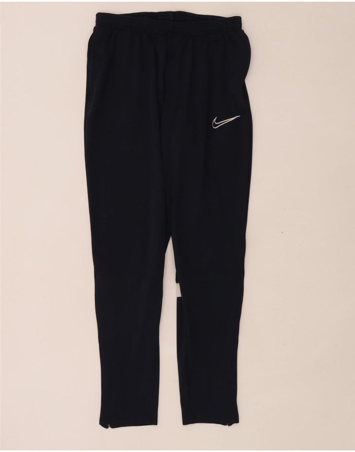 Nike Mens Dri Fit Tracksuit Trousers Medium Navy Blue Colourblock Polyester