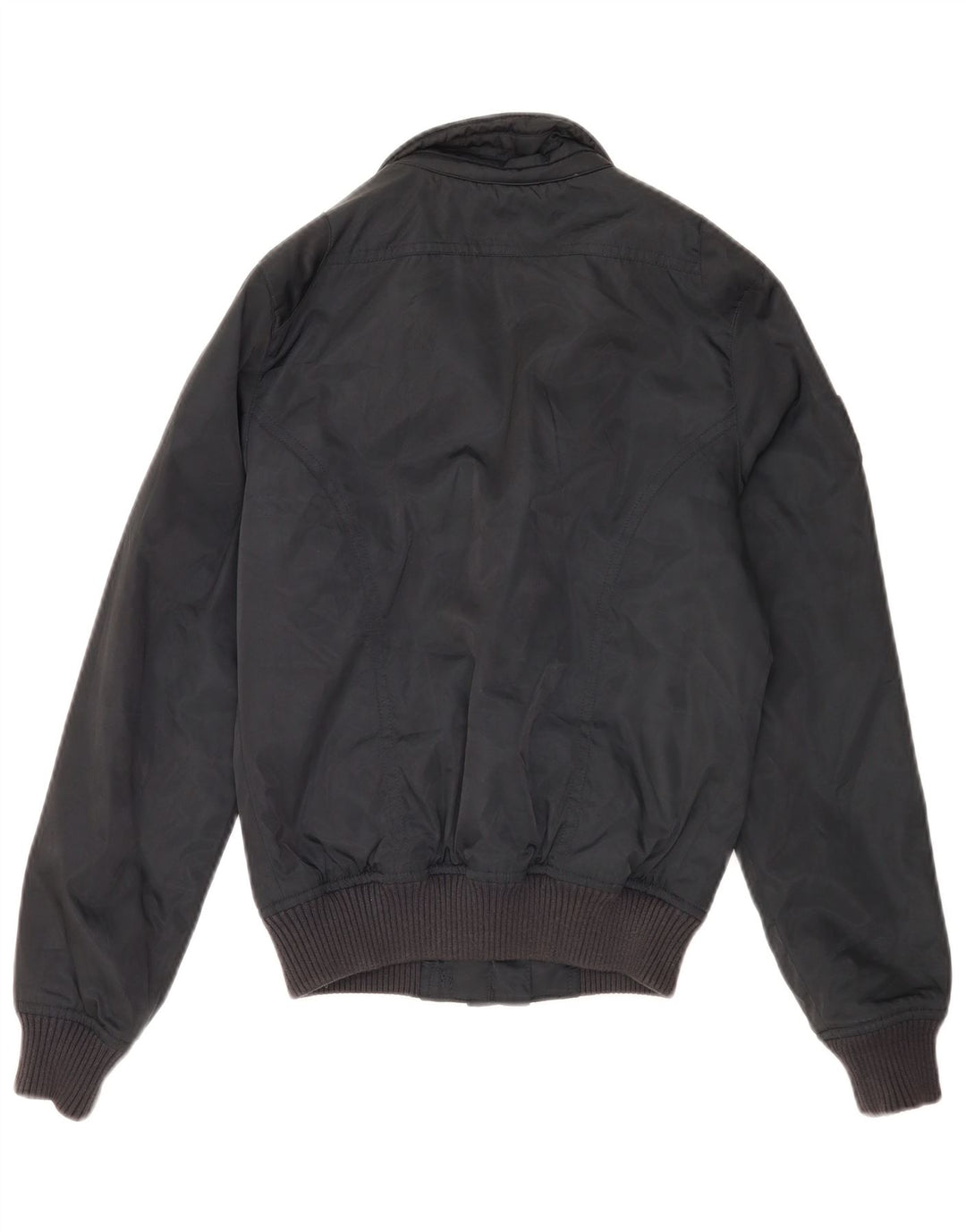 BACI & ABBRACCI Womens Bomber Jacket UK 10 Small Navy Blue Polyester