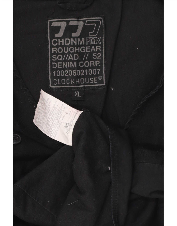 C&A Mens Waistcoat XL Black Cotton