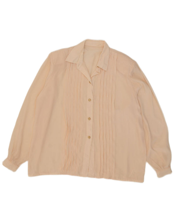 Vintage Womens Oversized Shirt Blouse UK 18 XL Pink