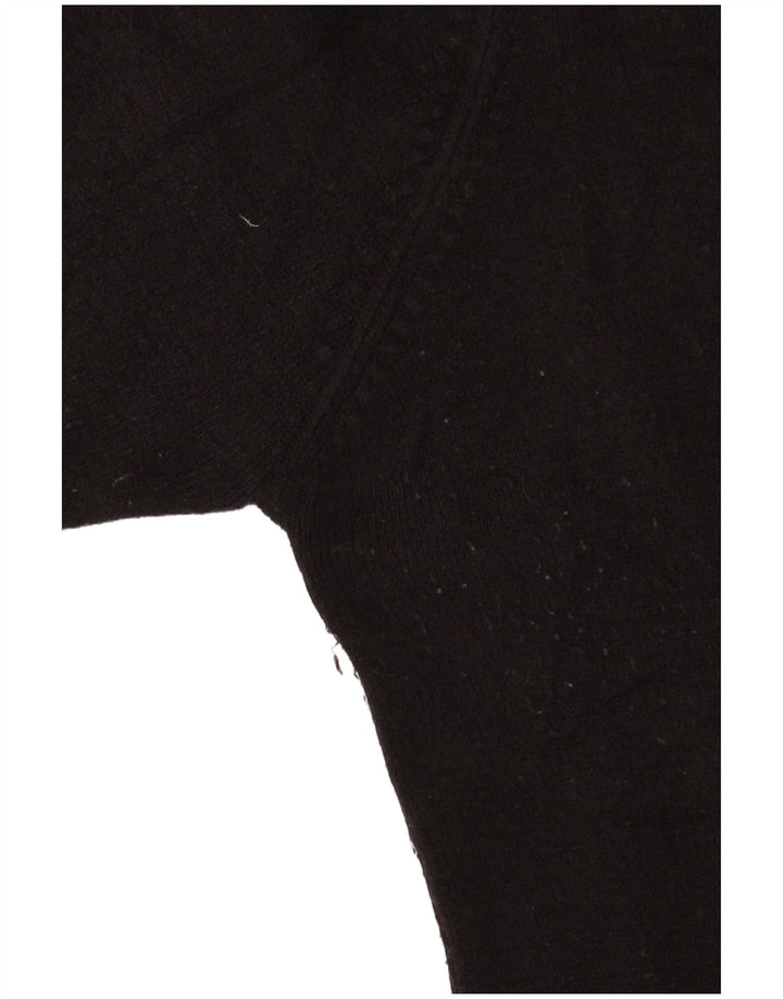 Essentials Womens Roll Neck Jumper Sweater UK 14 Medium Black Acrylic