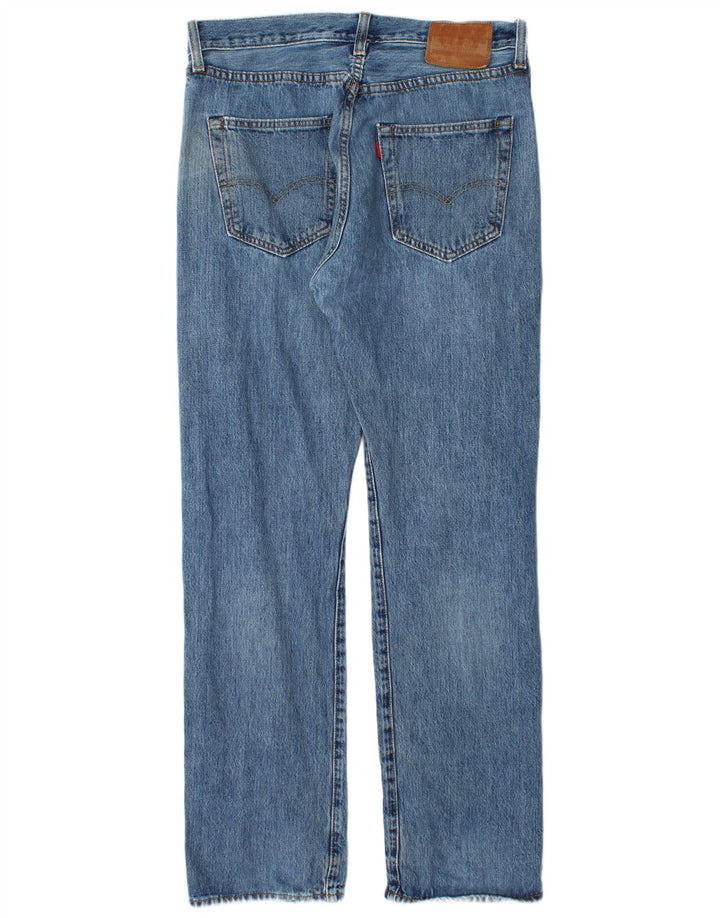 Levi's Mens 501 Straight Jeans W32 L32 Blue Cotton