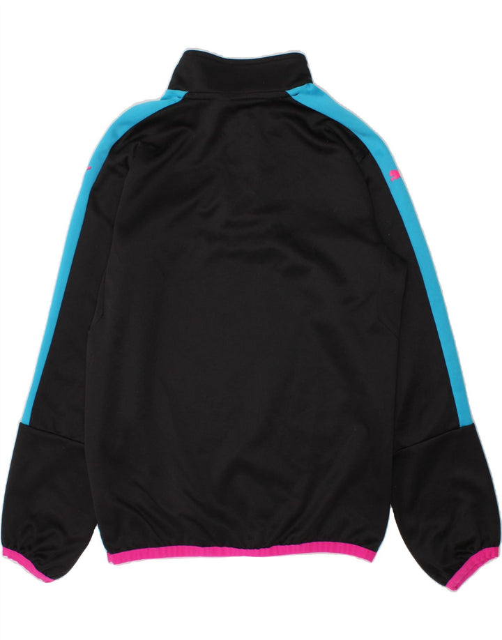 PUMA Boys Graphic Zip Neck Pullover Tracksuit Top 11-12 Years Black Vintage Puma and Second-Hand Puma from Messina Hembry 