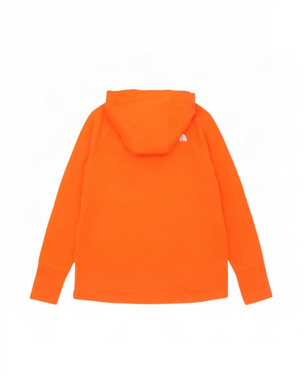 The North Face Womens Zip Hoodie Sweater UK 16 Large Orange Cotton