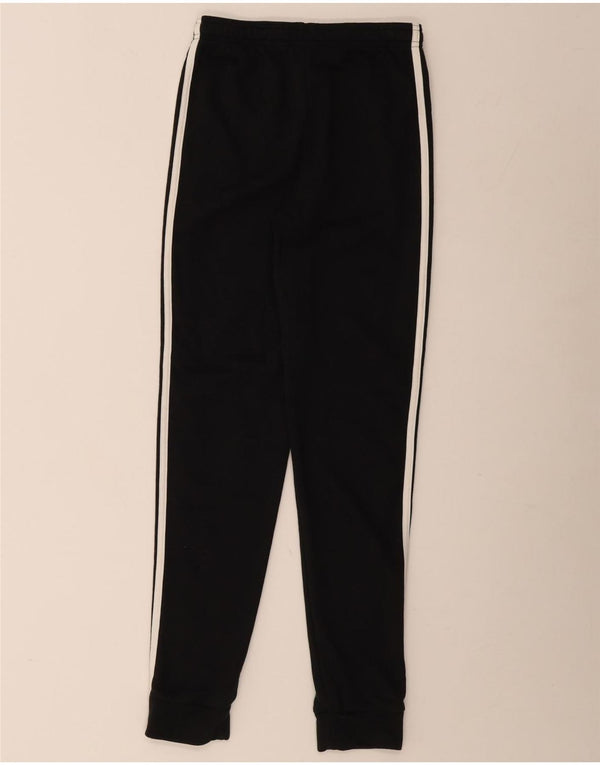 Adidas Girls Tracksuit Trousers Joggers 13-14 Years W24 L29 Black Cotton
