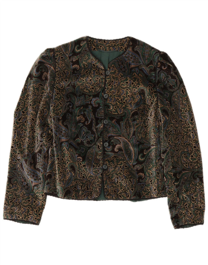 Vintage Womens 5 Button Blazer Jacket EU 40 Medium Multicoloured Paisley