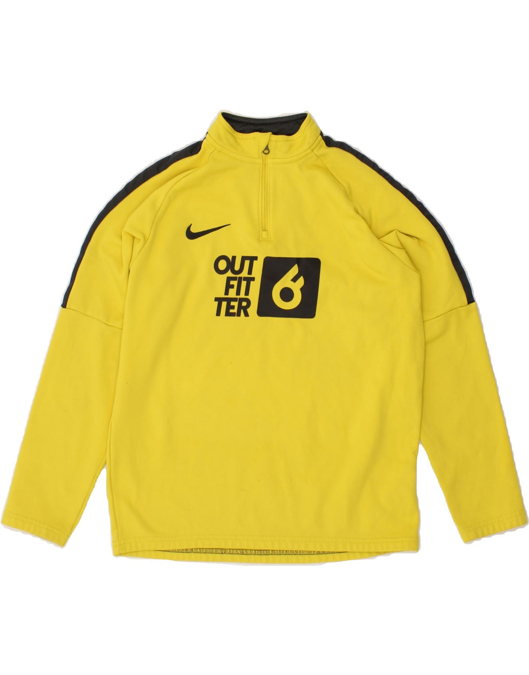 NIKE Boys Graphic Pullover Tracksuit Top 12-13 Years Large Yellow Vintage Nike and Second-Hand Nike from Messina Hembry 