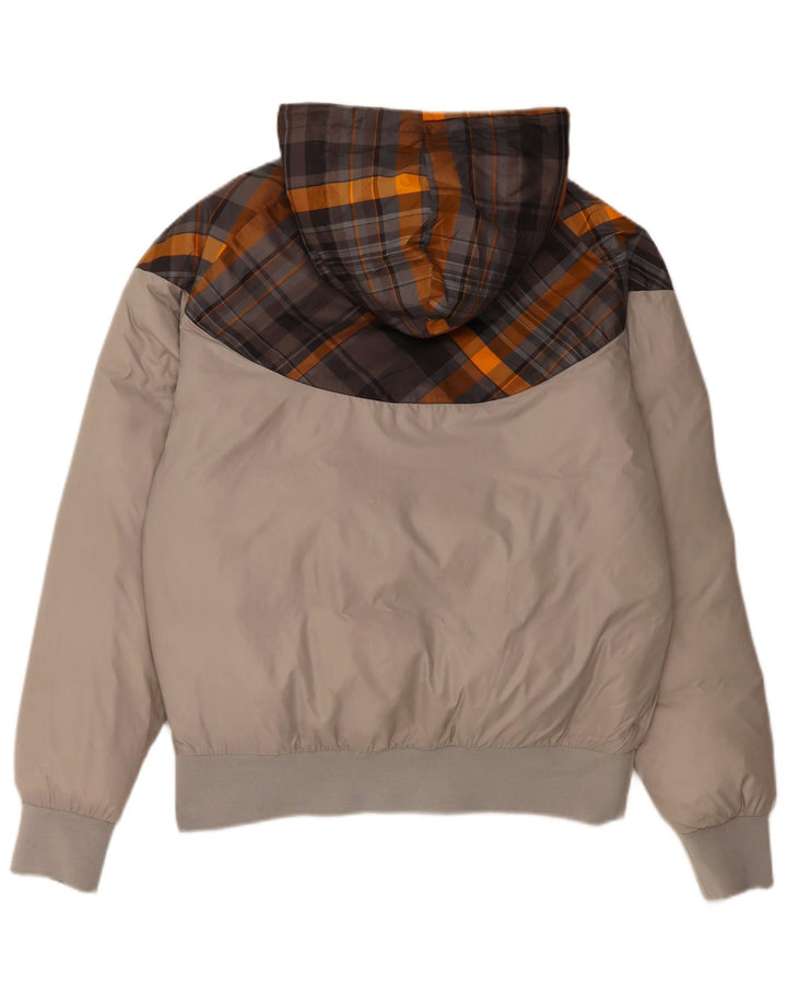 Nike Mens Hooded Padded Jacket UK 36 Small Grey Colourblock Polyester