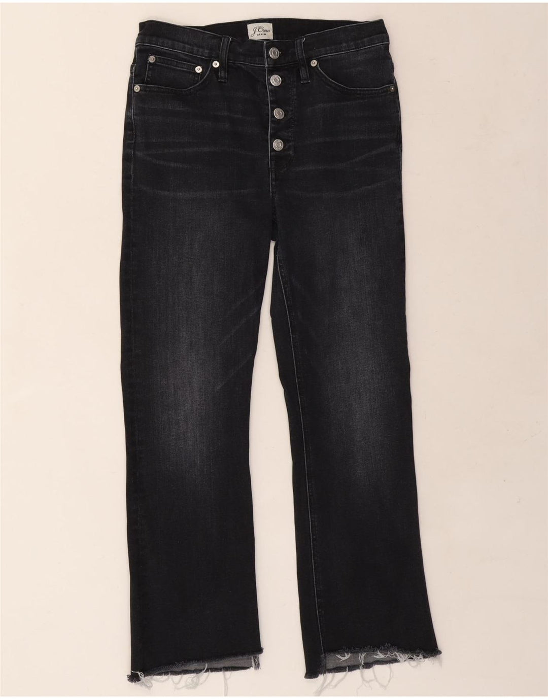 J. CREW Womens Bootcut Jeans W28 L26 Black Cotton