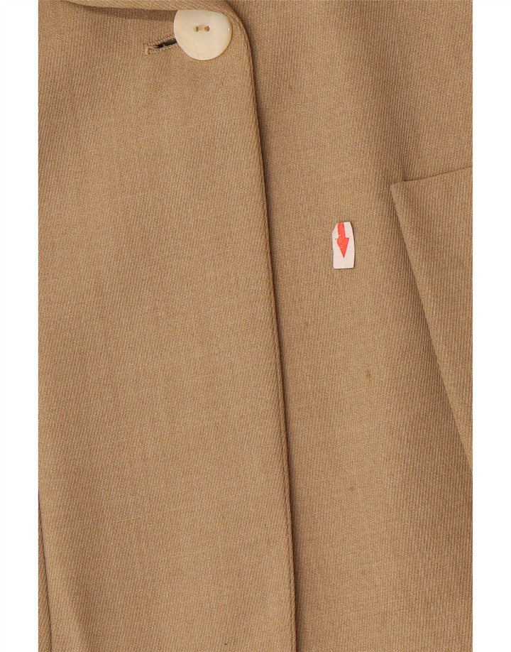 Laura Biagiotti Womens Risposte 1 Button Blazer Jacket IT 42 Medium Beige