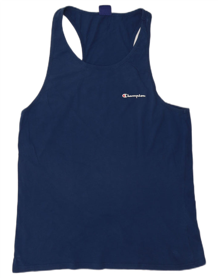 Champion Mens Vest Top XL Navy Blue Cotton