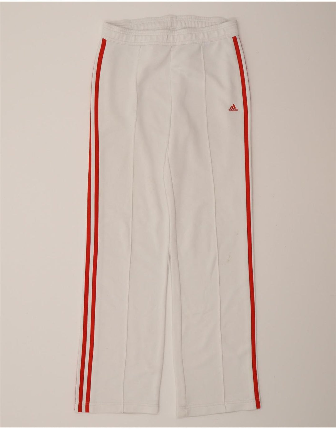 Adidas Womens Tracksuit Trousers UK 10 Small White Polyester