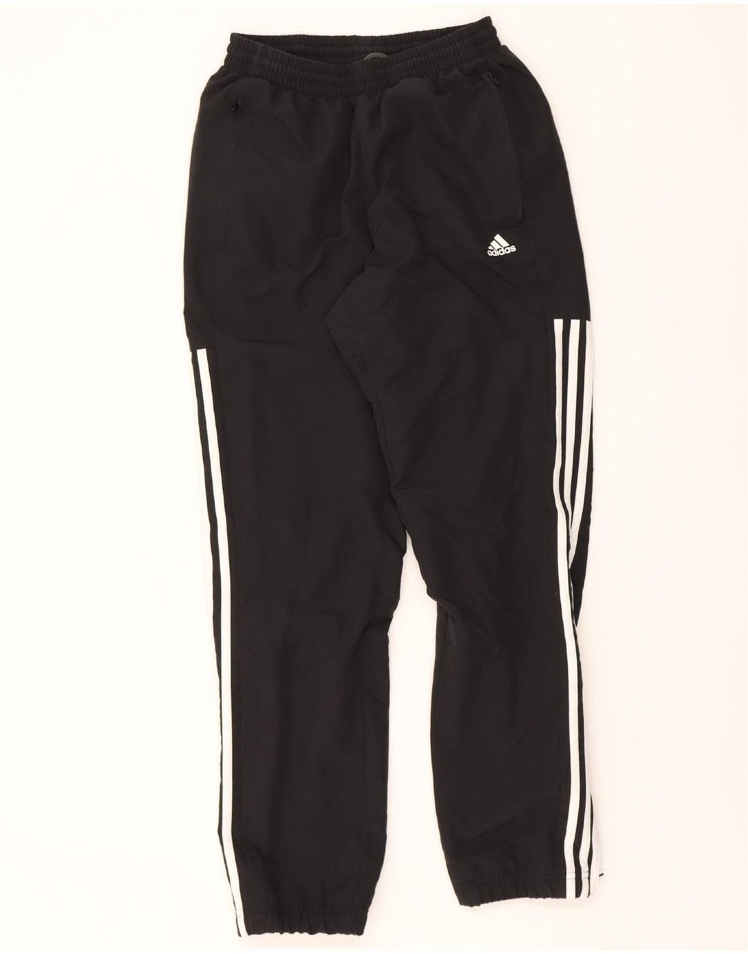 ADIDAS Mens Tracksuit Trousers Joggers Small Black Polyester Vintage Adidas and Second-Hand Adidas from Messina Hembry 