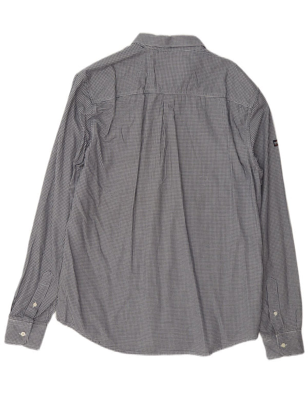 Superdry Mens Regular Fit Shirt XL Navy Blue Gingham Cotton