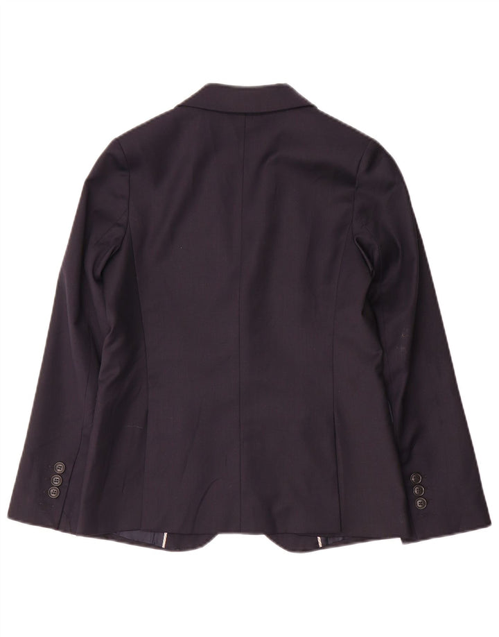 Zara Boys 2 Button Blazer Jacket 9-10 Years Navy Blue Wool