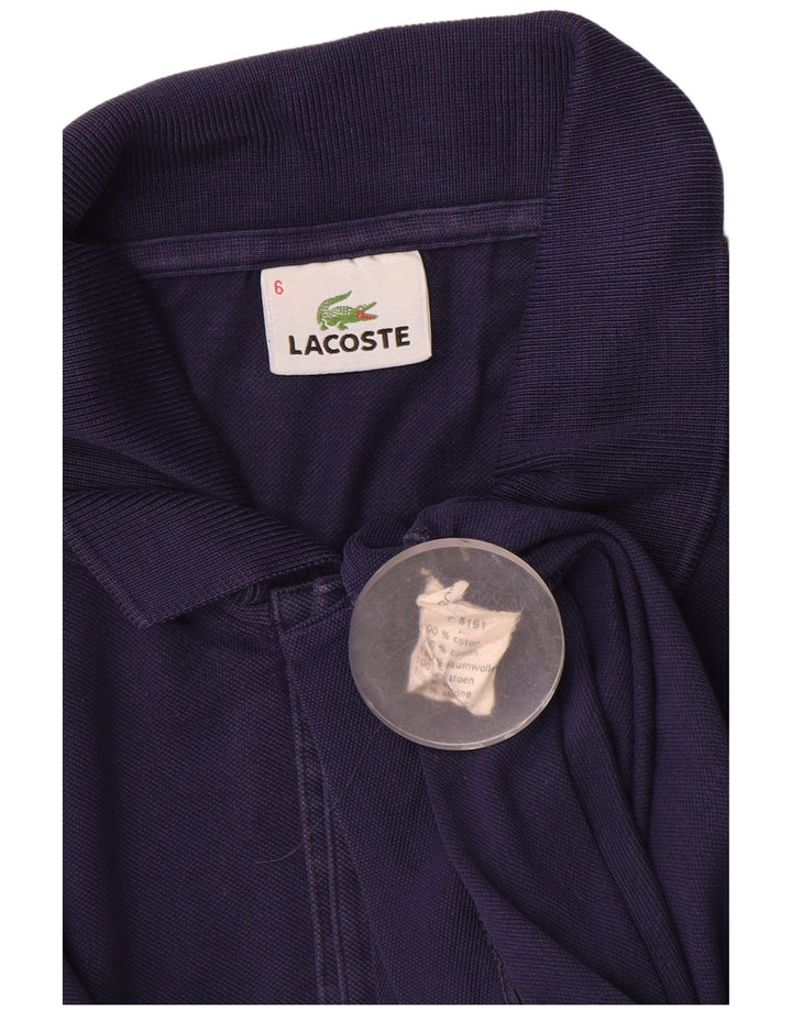 Lacoste Mens Polo Shirt Size 6 XL Navy Blue Cotton