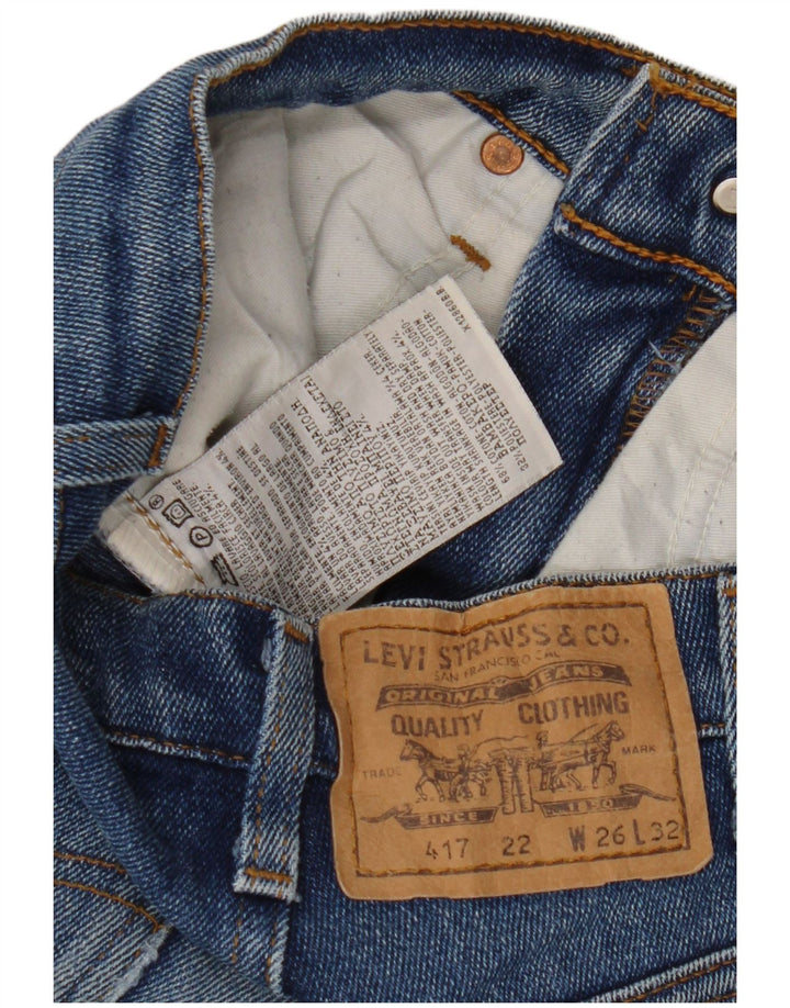 LEVI'S Womens 417 Bootcut Jeans W26 L32 Blue Cotton