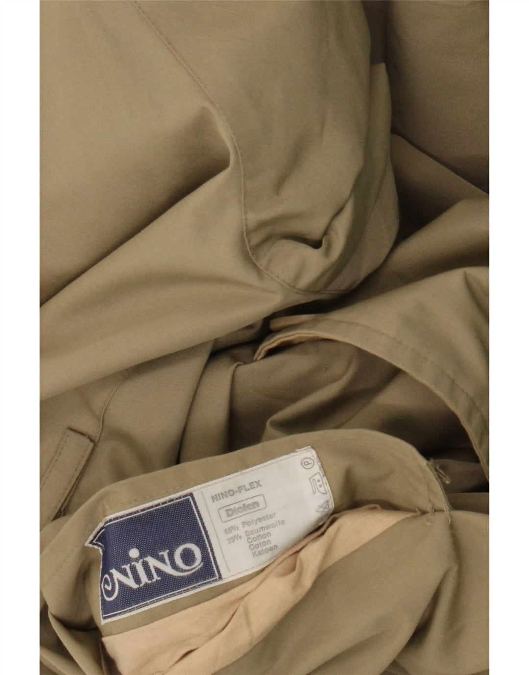 NINO Mens Overcoat IT 50 Large Brown Polyester