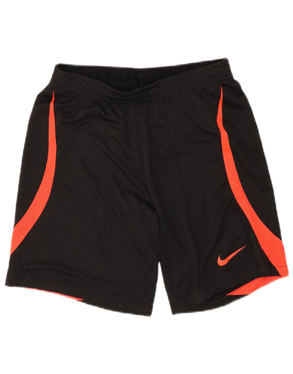 NIKE Mens Dri Fit Slim Fit Sport Shorts Small Black Colourblock Polyester