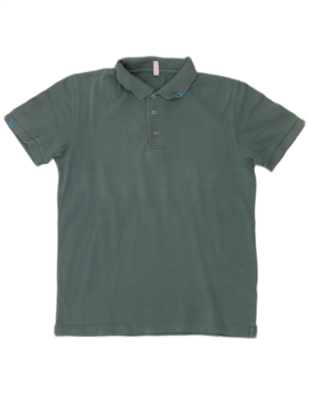 Sun68 Mens Polo Shirt Medium Green Cotton