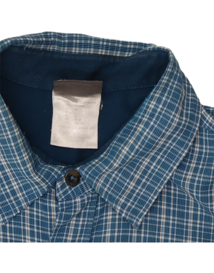 Jack Wolfskin Mens Flannel Shirt UK 36/38 Medium Blue Check