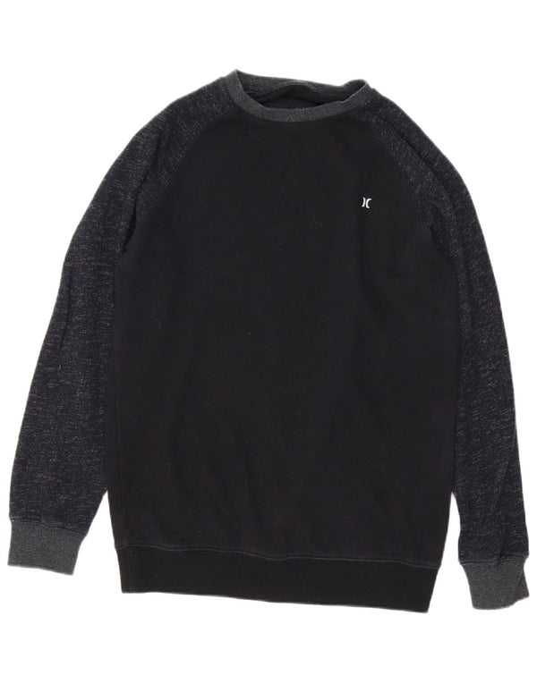 Hurley Mens Sweatshirt Jumper Small Navy Blue Flecked Cotton