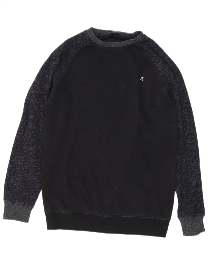 Hurley Mens Sweatshirt Jumper Small Navy Blue Flecked Cotton