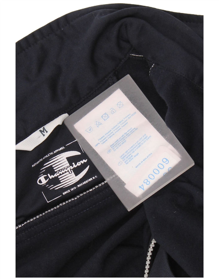 CHAMPION Mens Tracksuit Top Jacket Medium Navy Blue Polyester