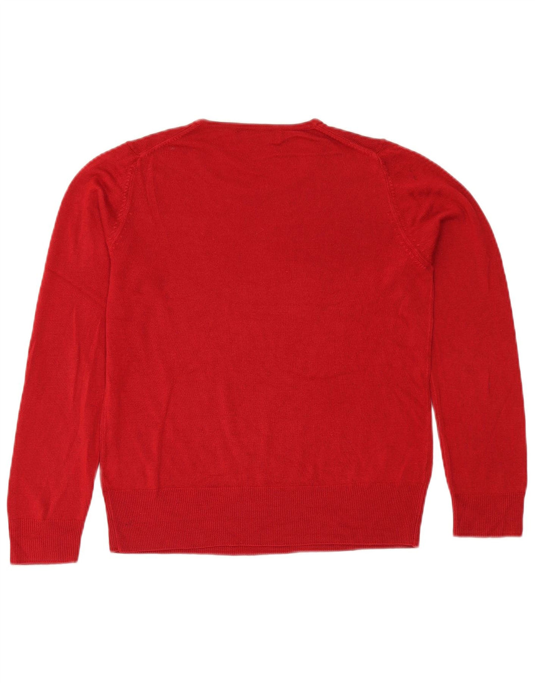 Marks & Spencer Womens Crew Neck Jumper Sweater UK 14 Large Red