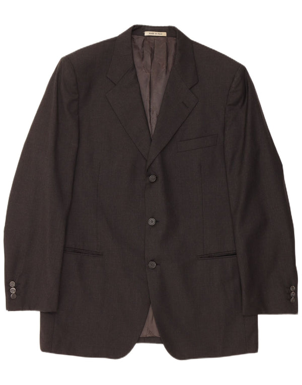 CARLO PIGNATELLI Mens 3 Button Blazer Jacket UK 40 Large Black Wool