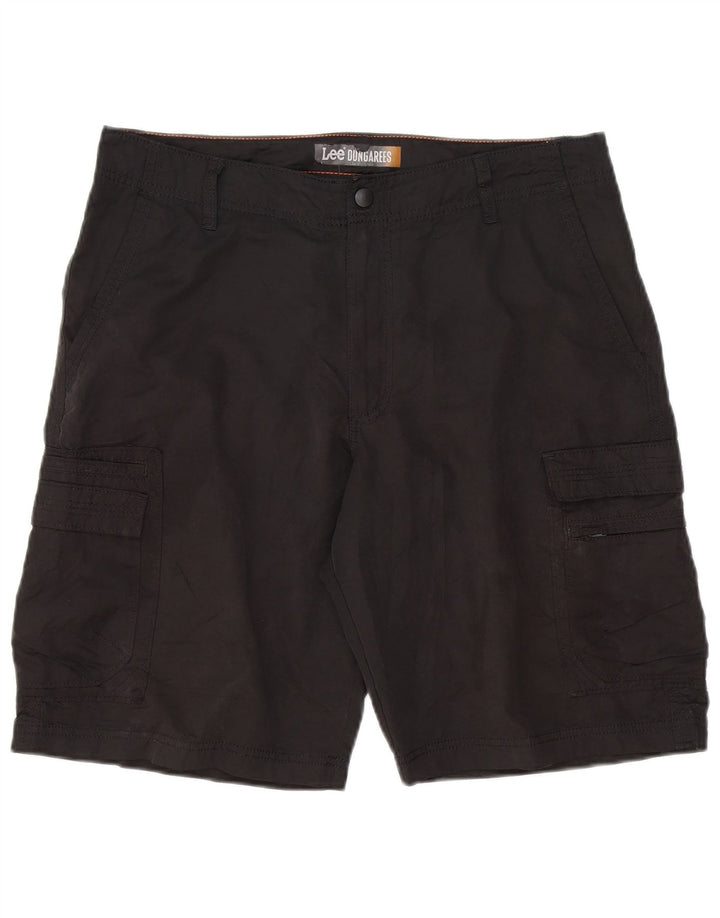 LEE Mens Cargo Shorts W33 Medium Black Polyester