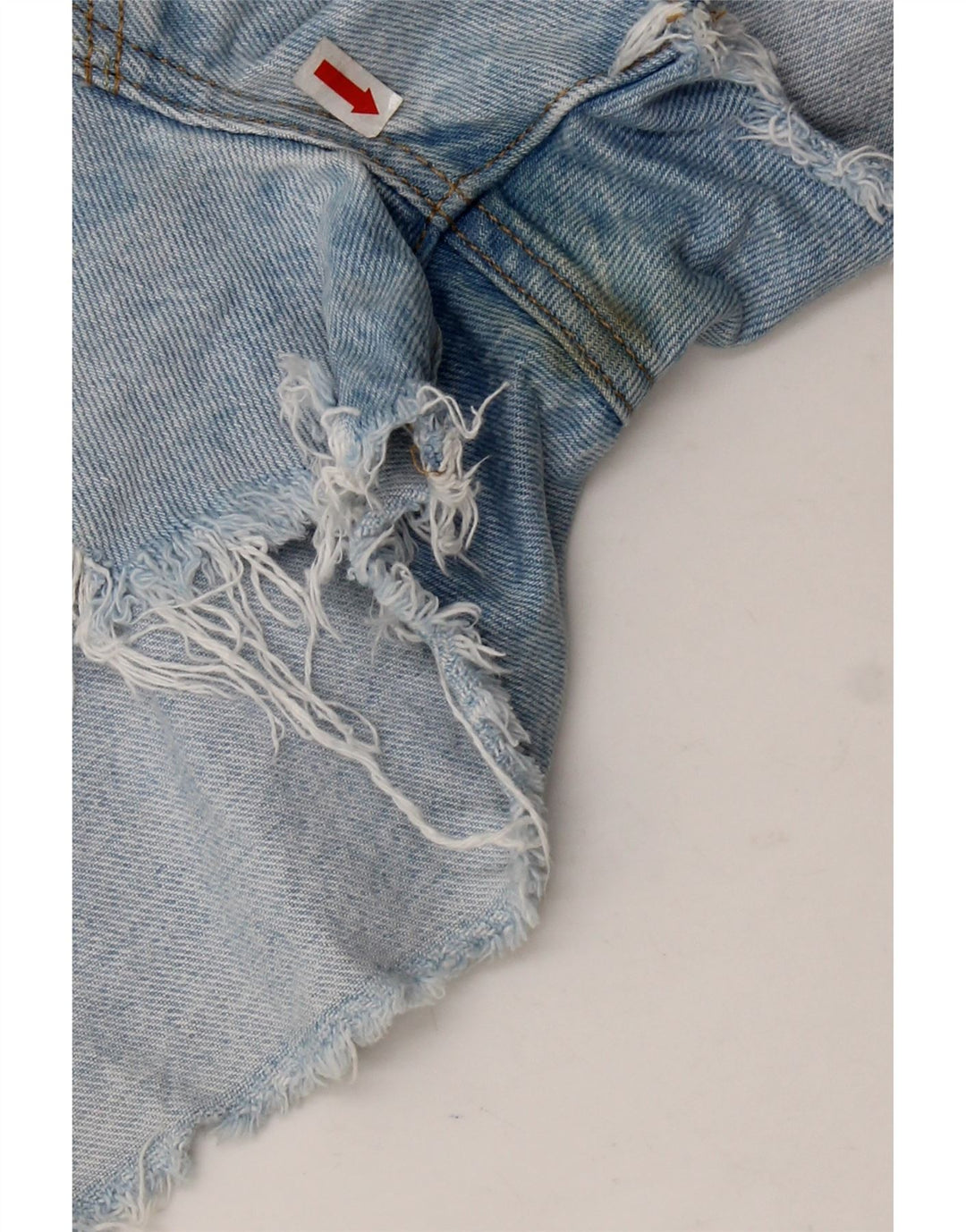 LEVI'S Womens 501 Distressed Denim Shorts W27 Small  Blue Cotton