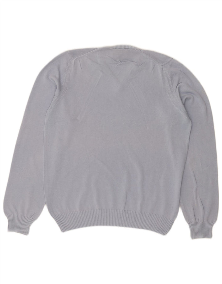 Brooksfield Womens V-Neck Jumper Sweater IT 48 XL Blue Cotton