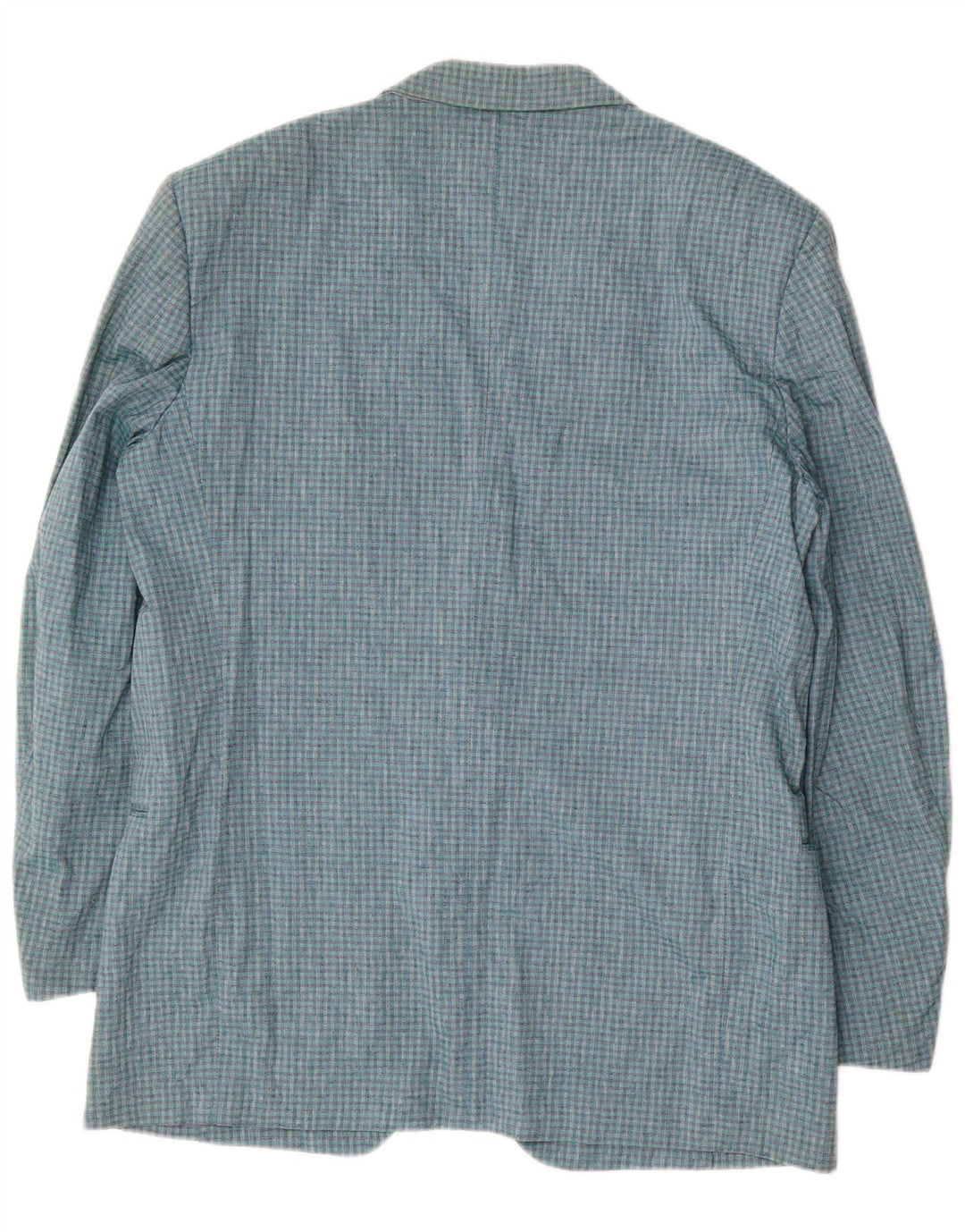 Nino Cerruti Mens 2 Button Blazer Jacket IT 54 2XL Blue Check Cotton